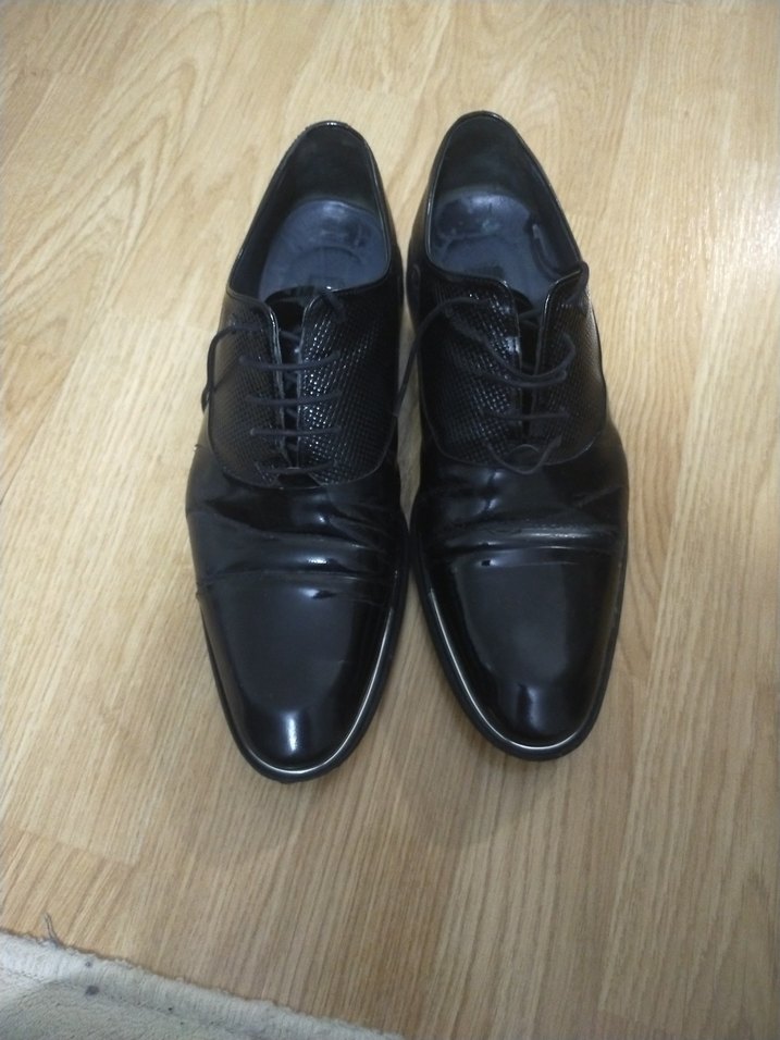 Siyah Parlak Erkek Klasik Ofis Ayakkabısı - Görsel 3