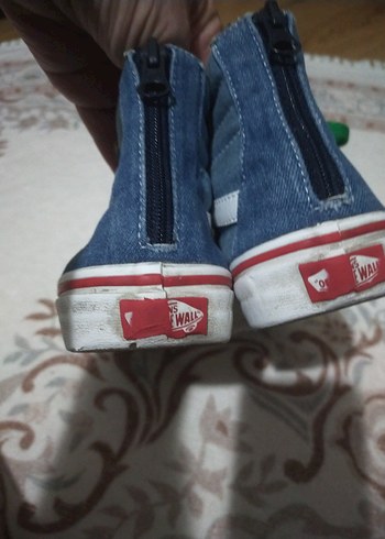 Çocuk Renkli Bağcıklı Denim Spor Ayakkabı - Görsel 4