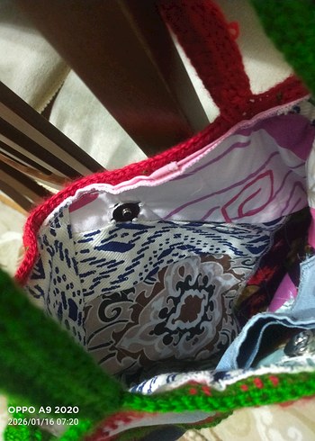 Renkli Nakışlı Örgü Bohem Kadın Çanta - Görsel 4