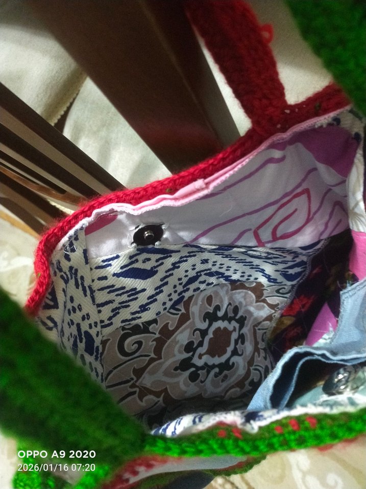 Renkli Nakışlı Örgü Bohem Kadın Çanta - Görsel 4