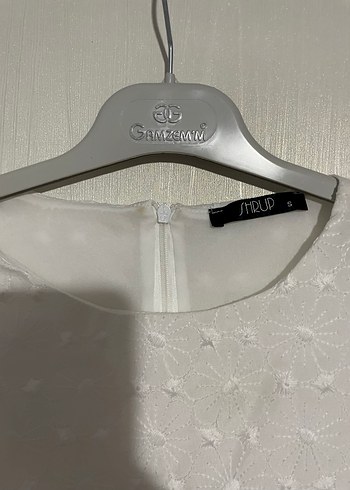 Nakışlı Beyaz Midi Bohem Kadın Elbise - Görsel 5