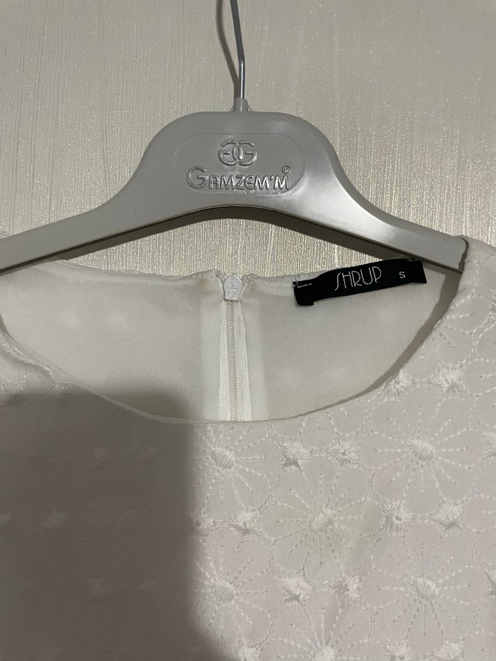 Nakışlı Beyaz Midi Bohem Kadın Elbise - Görsel 5