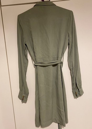 Uzun Kollu Gri Kadın Ceket Elbise - Görsel 4