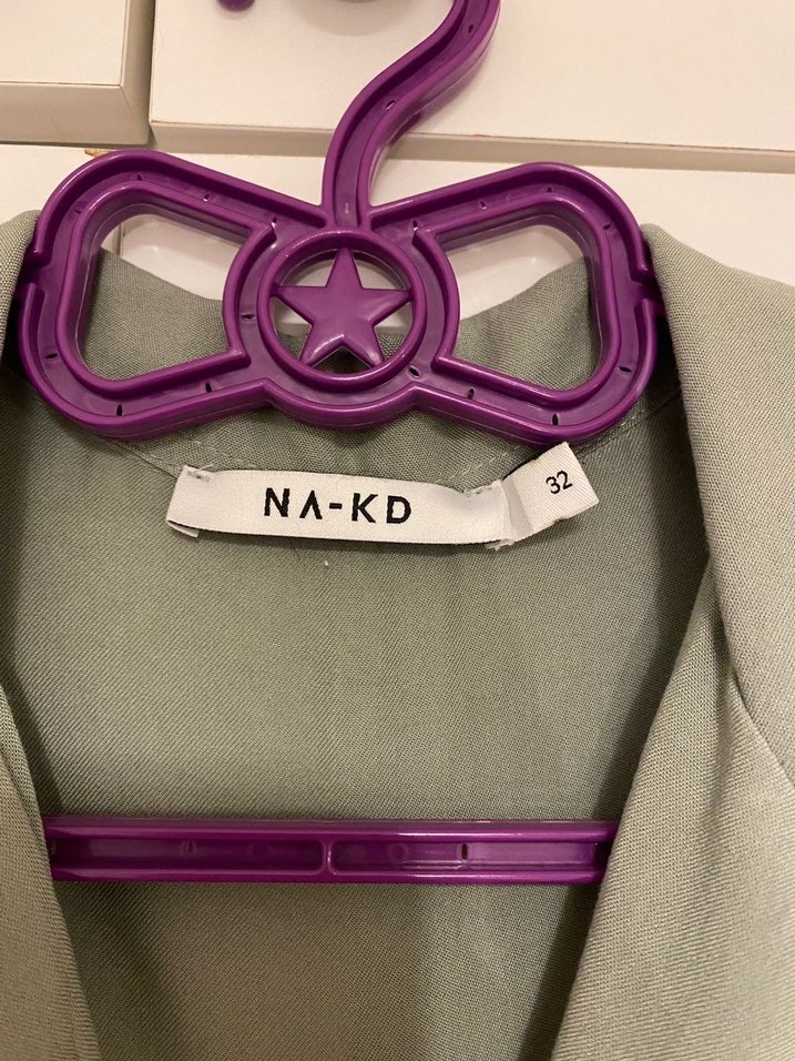 Uzun Kollu Gri Kadın Ceket Elbise - Görsel 5