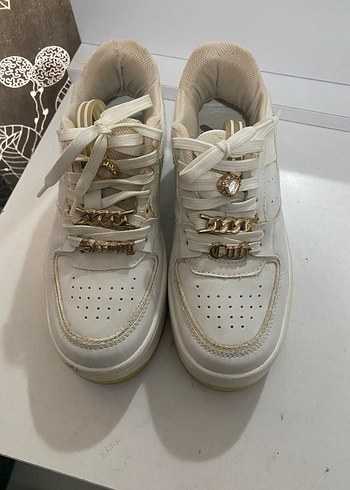 Bershka Beyaz Platform Spor Ayakkabı - Görsel 2