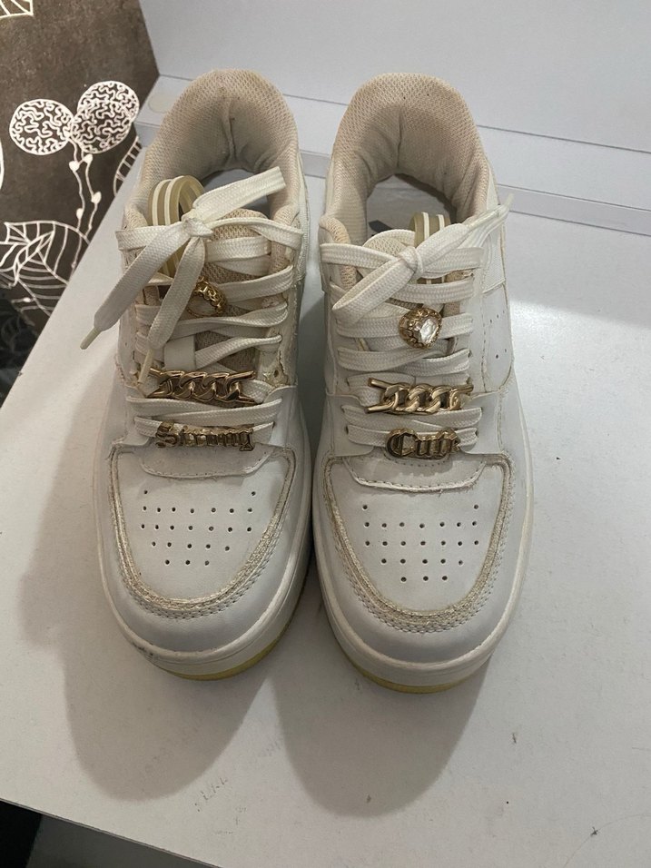 Bershka Beyaz Platform Spor Ayakkabı - Görsel 2