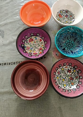 El Yapımı Renkli Seramik Kaseler - Görsel 2