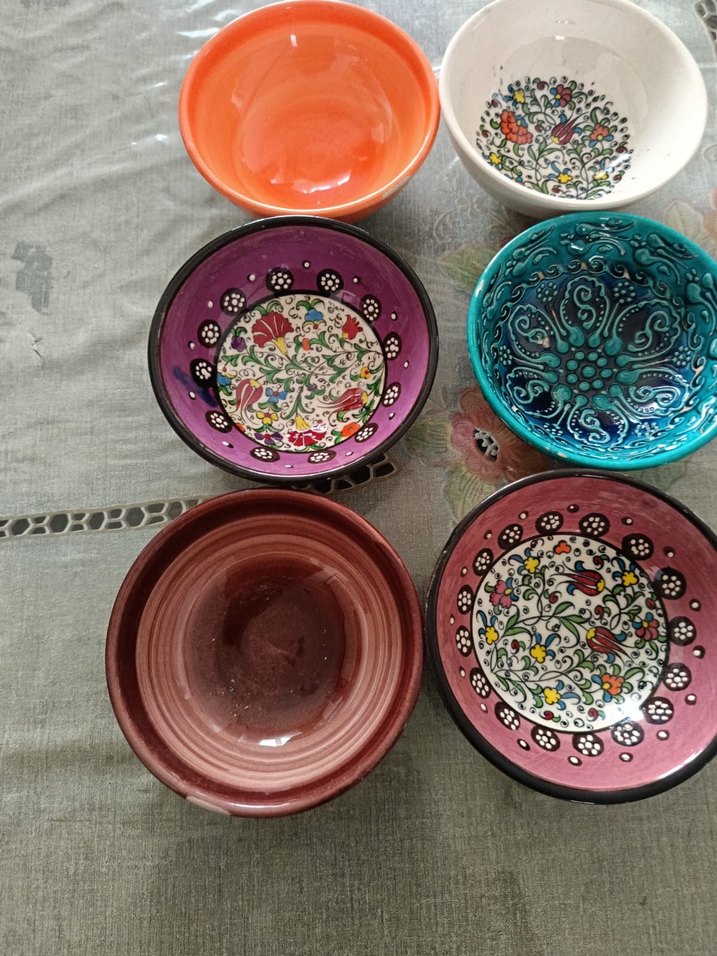 El Yapımı Renkli Seramik Kaseler - Görsel 2