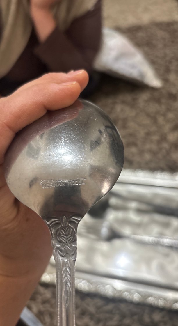 Gri Vintage Desenli Çatal Kaşık Seti - Görsel 3