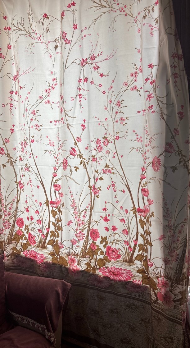 Pembe Bohem Çiçek Desenli Perde seten - Görsel 3