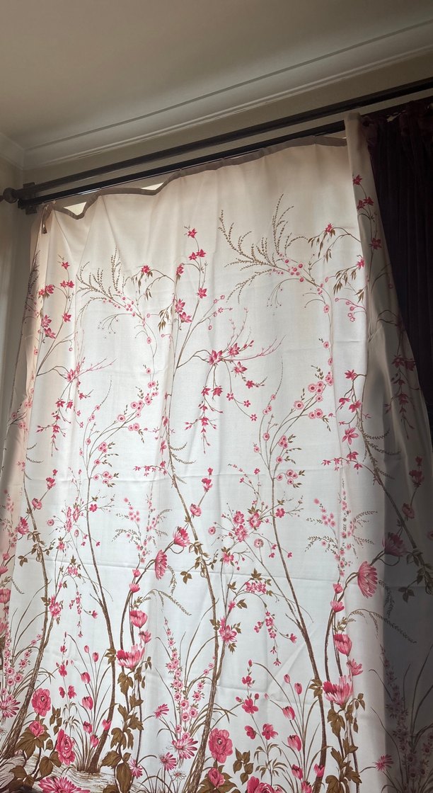 Pembe Bohem Çiçek Desenli Perde seten - Görsel 4