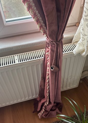 Bordo Parlak Düz Perde - Görsel 5