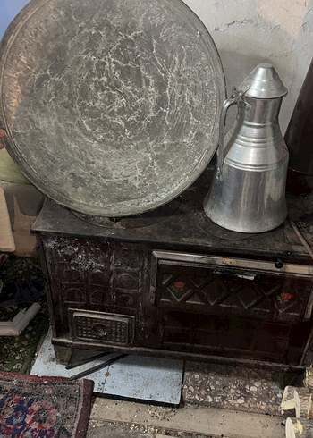 Gri Büyük bakır antika Tepsisi - Görsel 2