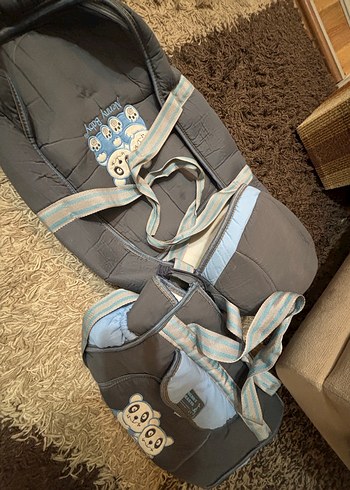 Gri Baskılı Bebek Taşıma ve Çanta Seti - Görsel 2