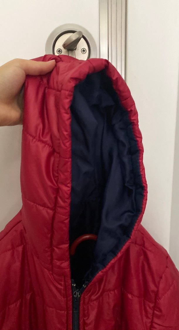 Koyu Kırmızı Fermuarlı Erkek Çocuk Mont - Görsel 4