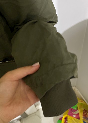 Kadın Haki Midi Düğmeli Ceket - Görsel 9