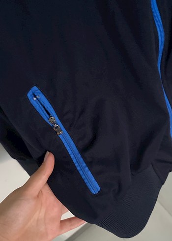 Erkek Lacivert Fermuarlı Yüksek Yakalı Ceket - Görsel 4