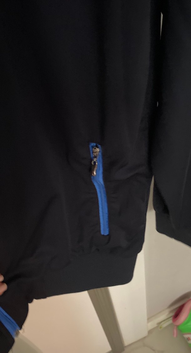 Erkek Lacivert Fermuarlı Yüksek Yakalı Ceket - Görsel 5