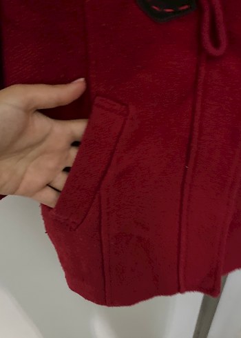 Kürklü Kırmızı LCW Kız Çocuk Kaban - Görsel 6