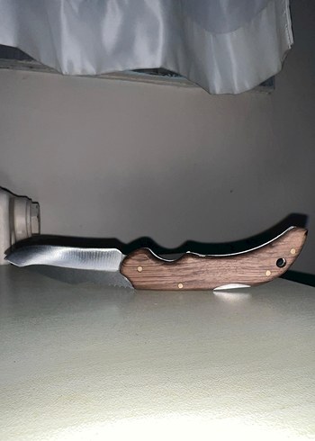 Ceviz kahverengi Ahşap Saplı Katlanabilir Bıçak - Görsel 2