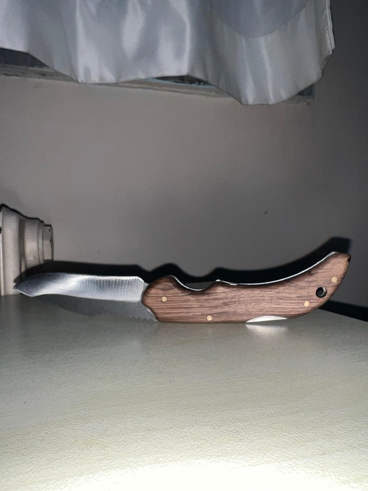 Ceviz kahverengi Ahşap Saplı Katlanabilir Bıçak - Görsel 2