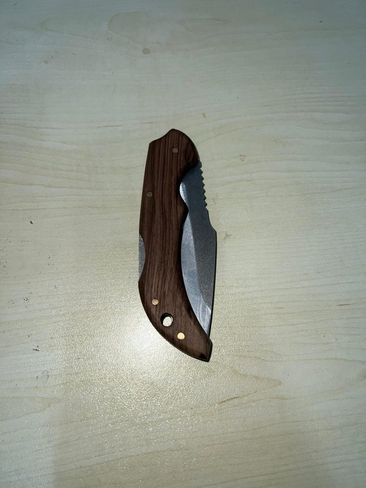 Ceviz kahverengi Ahşap Saplı Katlanabilir Bıçak - Görsel 3