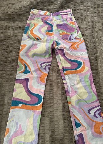 Zara Kadın Çok Renkli Tie-Dye Pantolon - Görsel 4