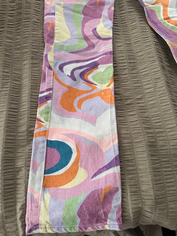 Zara Kadın Çok Renkli Tie-Dye Pantolon - Görsel 3