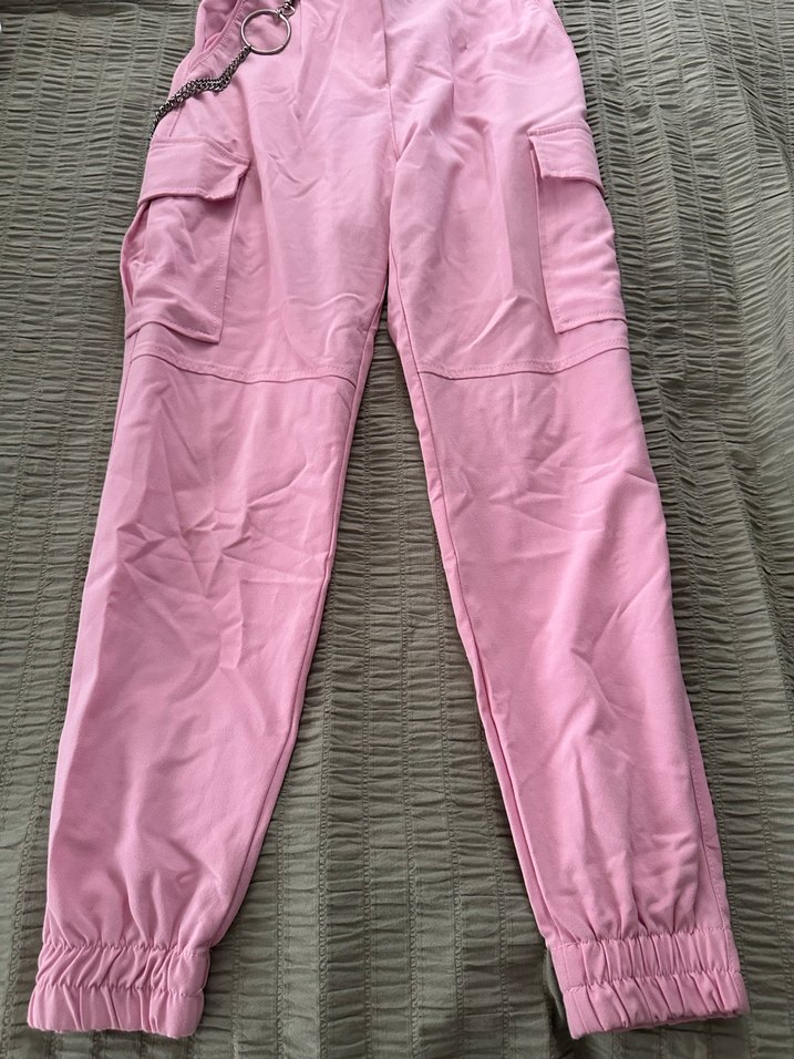 Pembe Zincir Detaylı Jogger Pantolon - Görsel 2