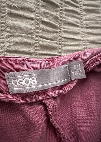 Düğmeli Pembe Kadın Pantolon - Görsel 5