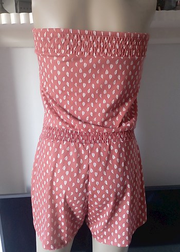 Straplez Piliseli Kadın Tulum - Görsel 2