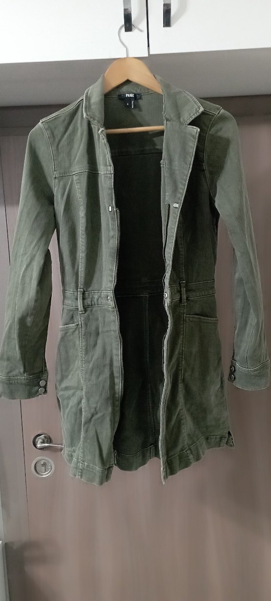 Paige denim mini elbise - Görsel 4