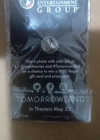 Tomorrowland Vintage gümüş Erkek Rozet - Görsel 2