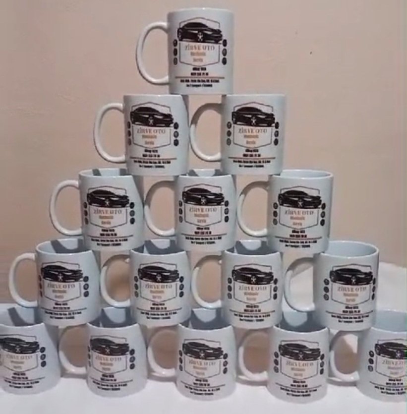 firmalara özel  Baskılı Beyaz Kupa - Görsel 3