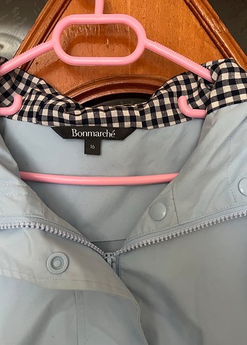 Bebe Mavisi Midi Fermuarlı Kadın Yağmurluk - Görsel 4