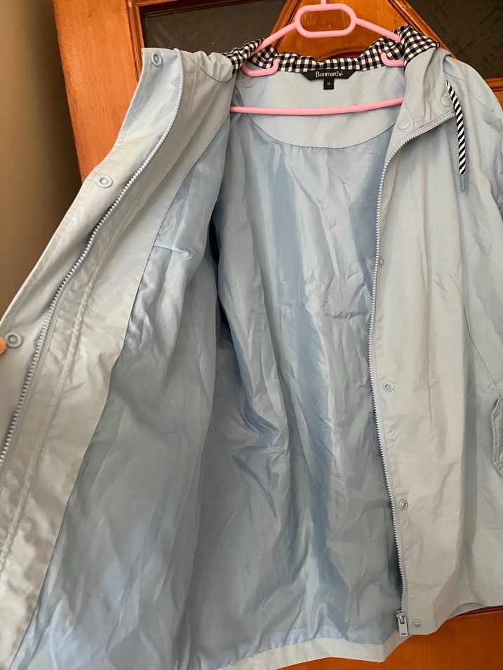 Bebe Mavisi Midi Fermuarlı Kadın Yağmurluk - Görsel 3