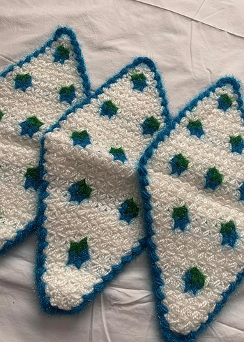 Renkli Kenarlı Beyaz Banyo Lifi 3'lü - Görsel 2