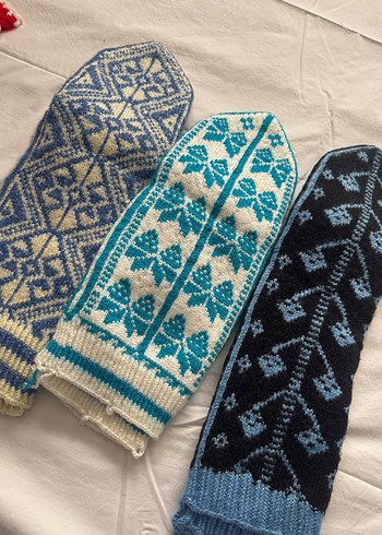 Mavi Desenli Namaz çorabı 3'lü - Görsel 2