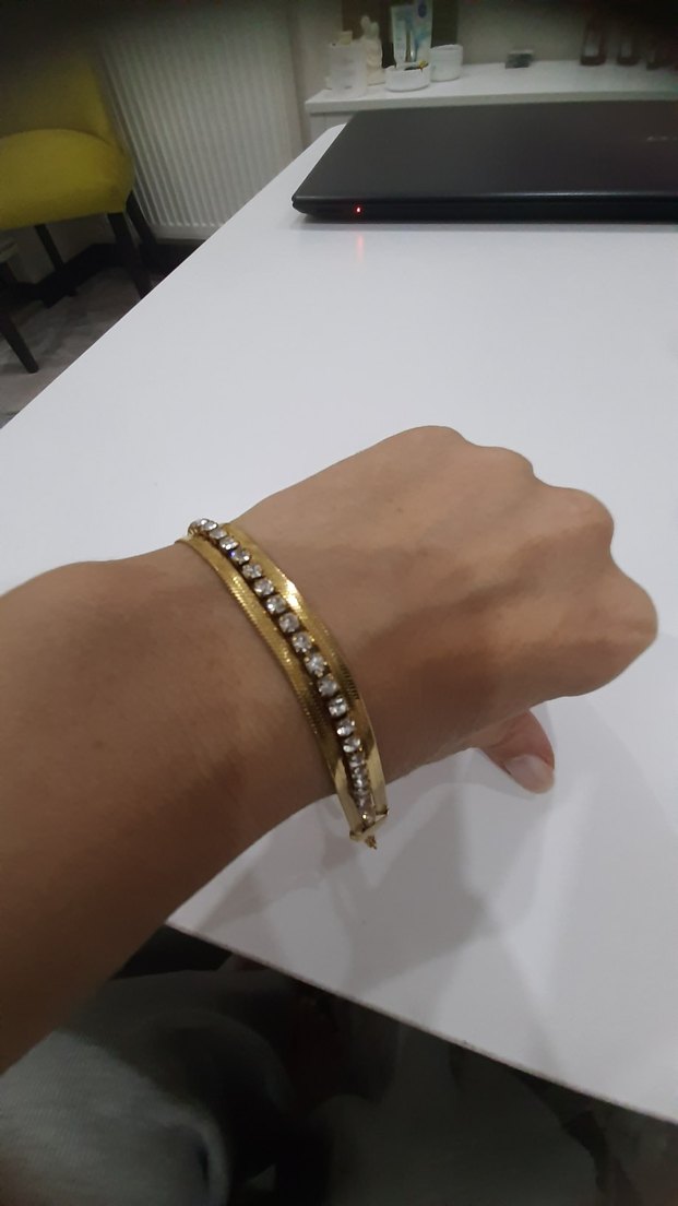 Tasli Altın Renk Kadın Bileklik - Görsel 2