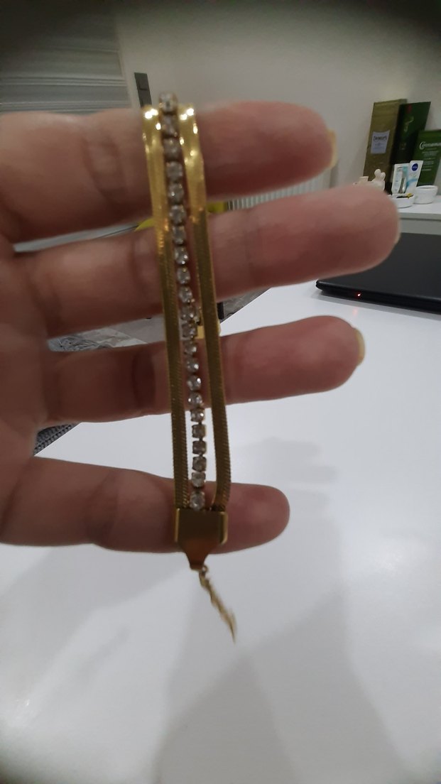 Tasli Altın Renk Kadın Bileklik - Görsel 3