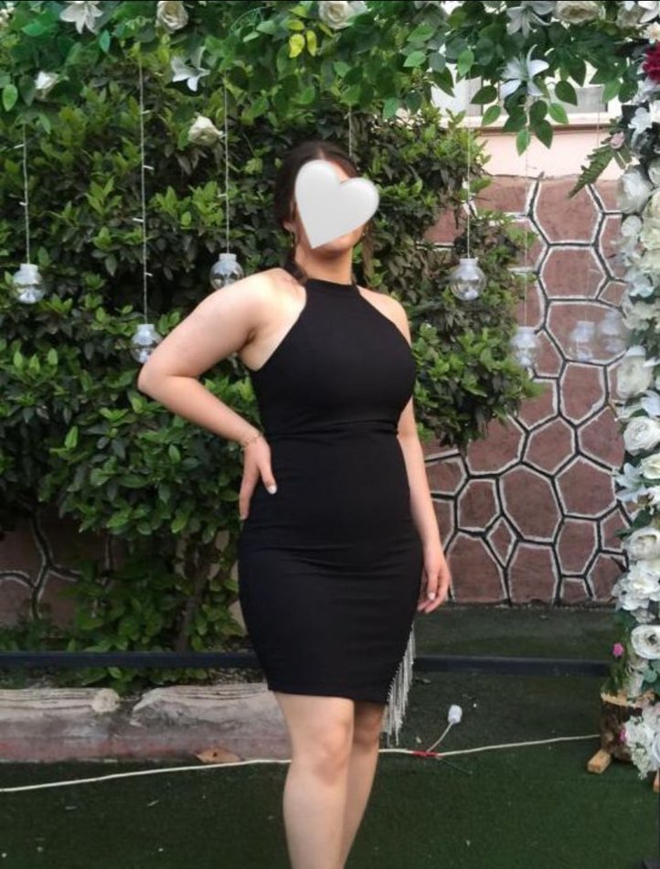 Siyah askılı Mini Abiye Elbise - Görsel 2