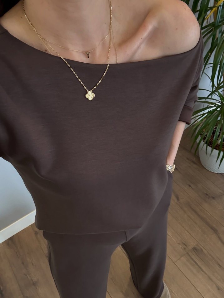 Kahverengi Salaş Kadın Eşofman Takımı - Görsel 2