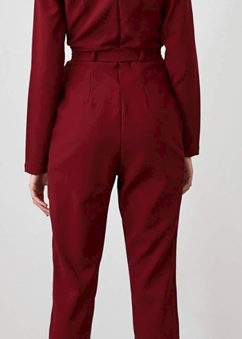 Bordo Midi Kadın Tulum - Görsel 2