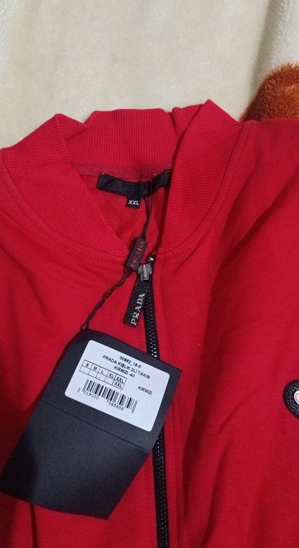 koyu kırmızı erkek eşofman takım - Görsel 4