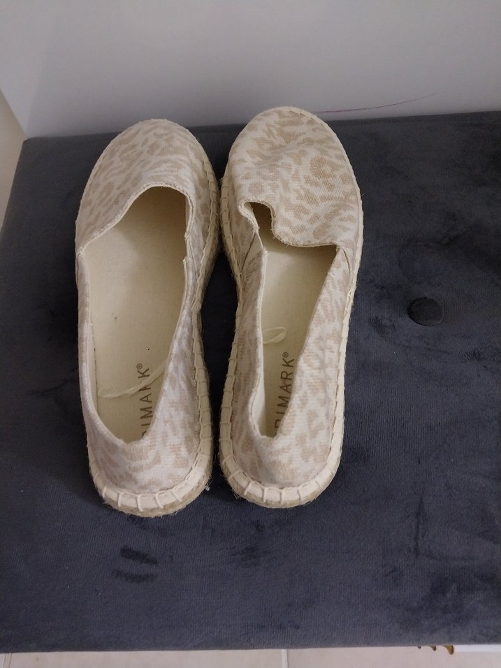 Bej Yılan Desenli Dolgu Topuk Kadın Espadril - Görsel 3