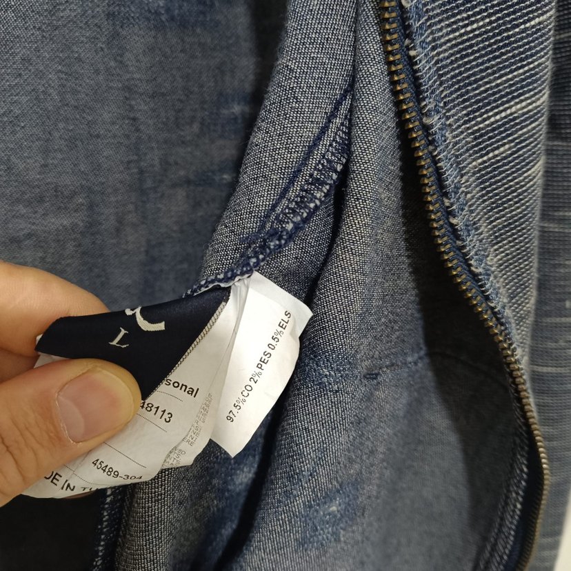 Gri Kapüşonlu Denim Detaylı Erkek Sweatshirt - Görsel 4