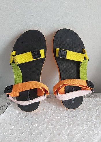 Renkli Cırtcırtlı Kadın Spor Sandalet - Görsel 2