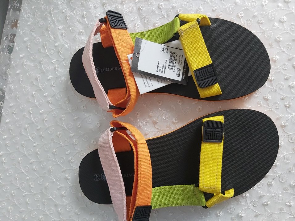 Renkli Cırtcırtlı Kadın Spor Sandalet - Görsel 5