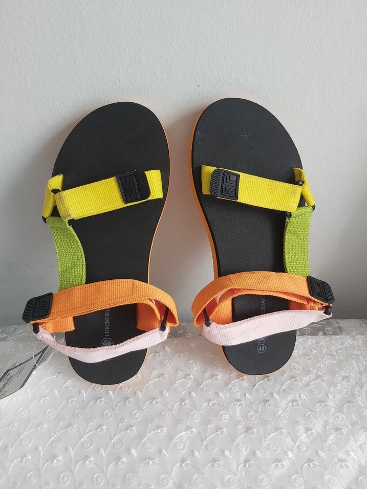 Renkli Cırtcırtlı Kadın Spor Sandalet - Görsel 2