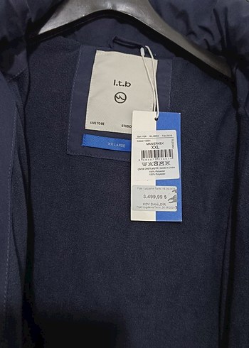 Lacivert Erkek Mont - Görsel 8